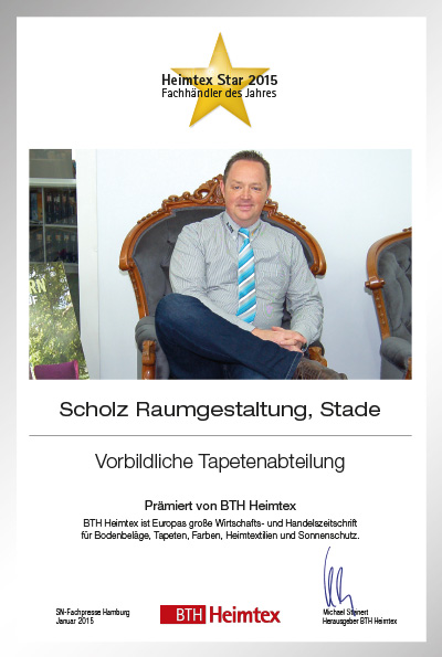Scholz Raumgestaltung-Bettenfachhändler Urkunde Scholz Raumgestaltung