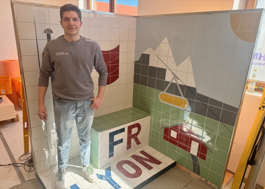 Robin Liebler Fliesenleger Robin Liebler fährt zur Berufe-WM