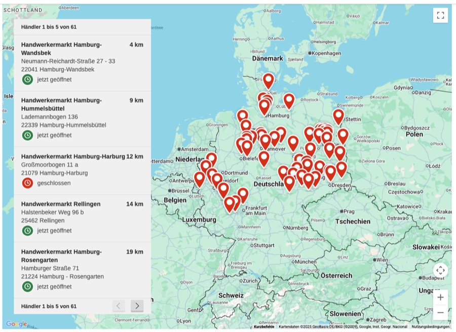 61 Handwerkermärkte umfasst aktuell der Schlau Großhandel. Schlau-Insolvenz: Teillösung für Großhandel, Investorengespräche über Hammer Fachmärkte