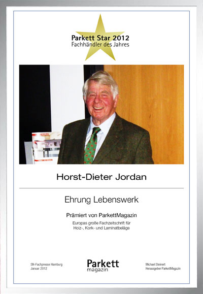W. & L. Jordan-Bettenfachhändler Urkunde W. & L. Jordan