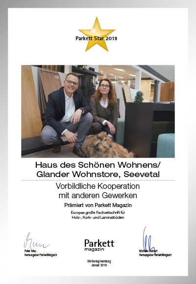 Glander Farben & WohnStore e.K.-Bettenfachhändler Urkunde Glander Farben & WohnStore e.K.