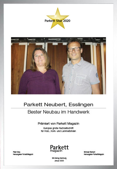 Parkett Neubert-Bettenfachhändler Urkunde Parkett Neubert