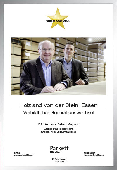 Hubert von der Stein Holzhandlung GmbH & Co.-Bettenfachhändler Urkunde Hubert von der Stein Holzhandlung GmbH & Co.
