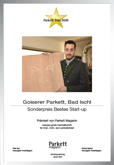 Goiserer Parkett e.U.-Bettenfachhändler Urkunde Goiserer Parkett e.U.
