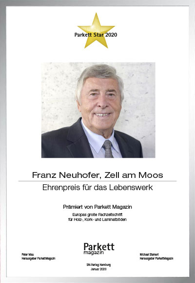 Neuhofer Holz GmbH-Bettenfachhändler Urkunde Neuhofer Holz GmbH