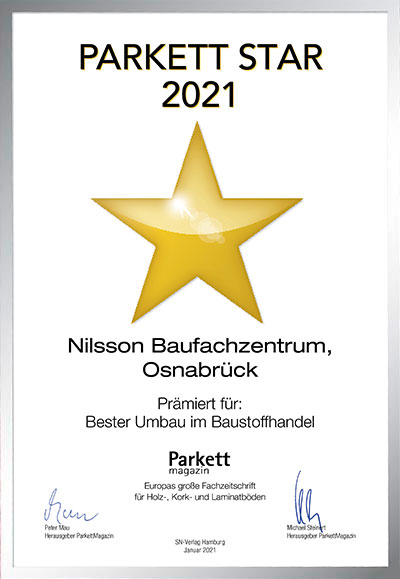 Walter Nilsson GmbH & Co. KG-Bettenfachhändler Urkunde Walter Nilsson GmbH & Co. KG