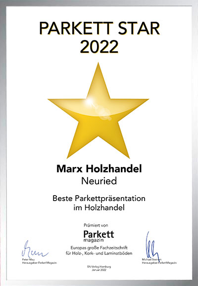 Marx Holzhandel GmbH-Bettenfachhändler Urkunde Marx Holzhandel GmbH