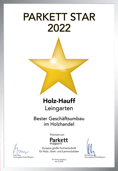 Holz-Hauff GmbH-Bettenfachhändler Urkunde Holz-Hauff GmbH