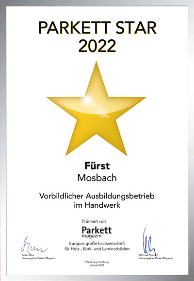 Fürst GmbH-Bettenfachhändler Urkunde Fürst GmbH