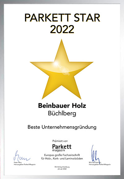 Beinbauer Holz GmbH-Bettenfachhändler Urkunde Beinbauer Holz GmbH