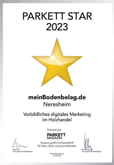 meinBodenbelag.de-Bettenfachhändler Urkunde meinBodenbelag.de