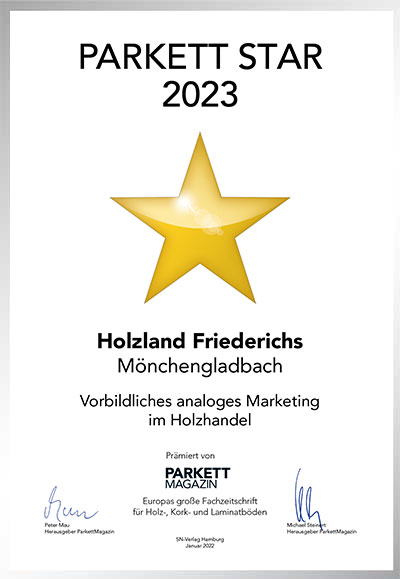 Max Friederichs Handelsgesellschaft GmbH-Bettenfachhändler Urkunde Max Friederichs Handelsgesellschaft GmbH