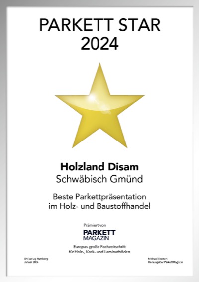 Holzland Disam GmbH-Bettenfachhändler Urkunde Holzland Disam GmbH