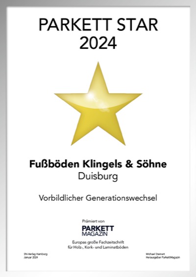 Fußböden Klingels & Söhne-Bettenfachhändler Urkunde Fußböden Klingels & Söhne