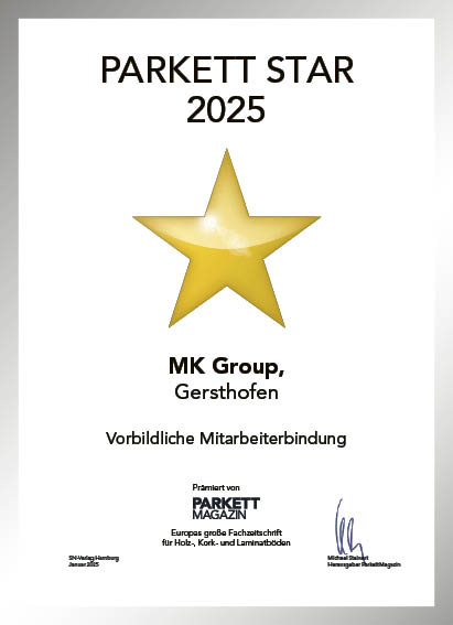MK Group GmbH-Bettenfachhändler Urkunde MK Group GmbH