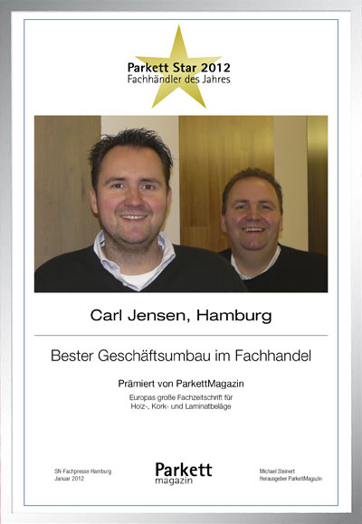 Carl Jensen-Bettenfachhändler Urkunde Carl Jensen