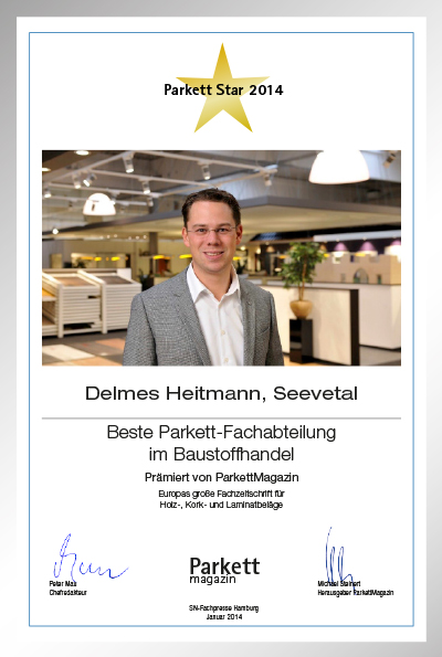 Bauwelt Delmes Heitmann GmbH & Co. KG-Bettenfachhändler Urkunde Bauwelt Delmes Heitmann GmbH & Co. KG
