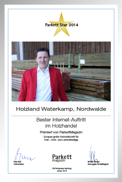 Holzland Waterkamp-Bettenfachhändler Urkunde Holzland Waterkamp