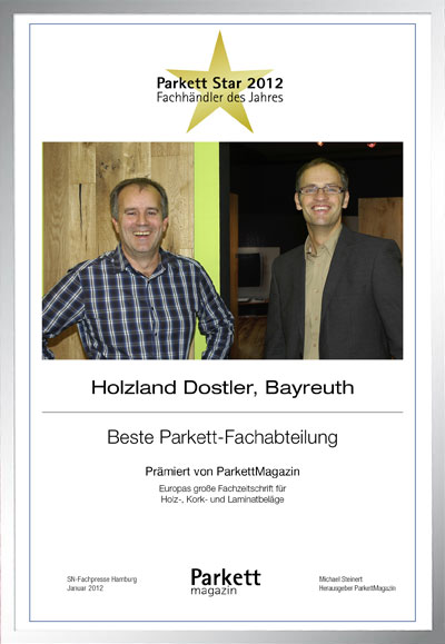 Holzland Dostler-Bettenfachhändler Urkunde Holzland Dostler