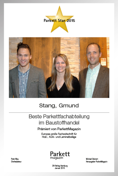 Stang GmbH & Co. KG-Bettenfachhändler Urkunde Stang GmbH & Co. KG