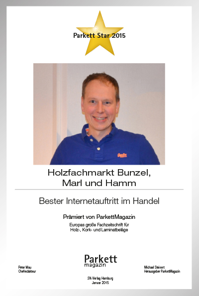 Holzfachmarkt Bunzel GmbH & Co. KG-Bettenfachhändler Urkunde Holzfachmarkt Bunzel GmbH & Co. KG