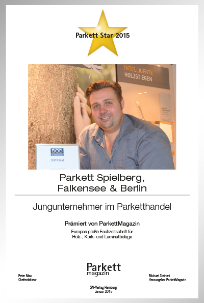 Parkett Spielberg-Bettenfachhändler Urkunde Parkett Spielberg
