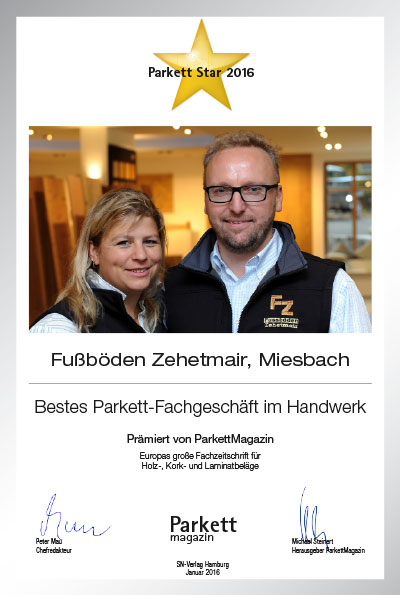 Fussböden Zehetmair GmbH-Bettenfachhändler Urkunde Fussböden Zehetmair GmbH