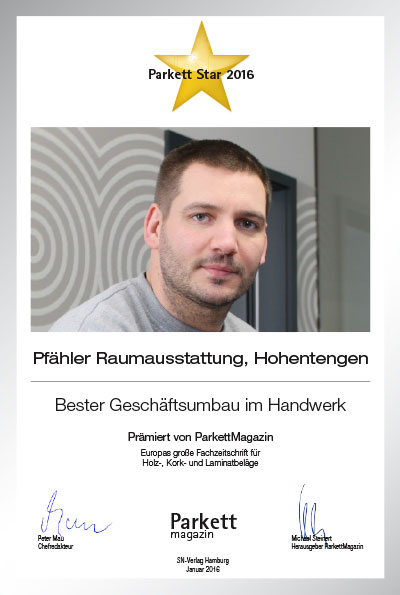 Raumausstattung Pfähler-Bettenfachhändler Urkunde Raumausstattung Pfähler