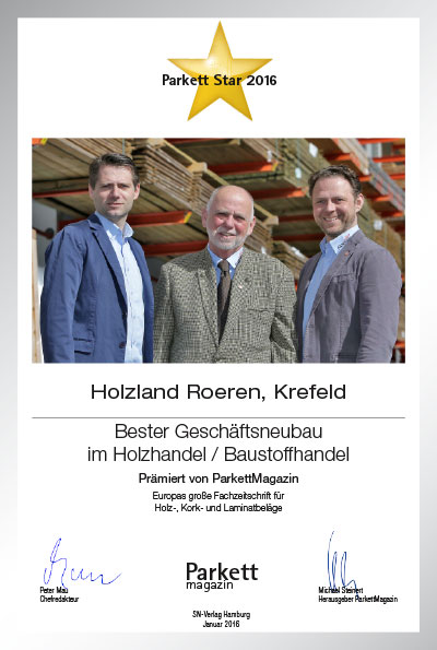 Holzland Roeren-Bettenfachhändler Urkunde Holzland Roeren