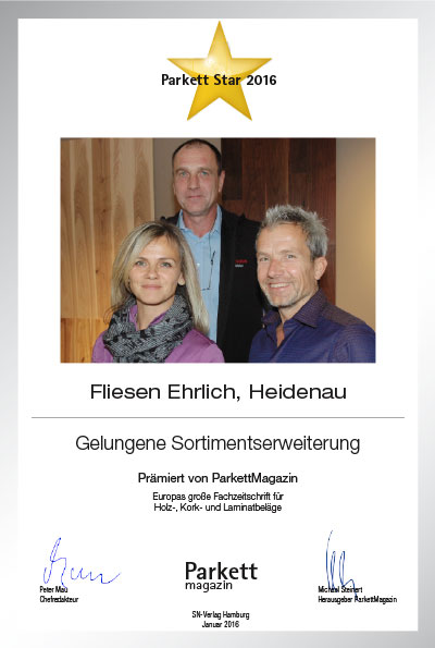 Fliesen-Ehrlich GmbH-Bettenfachhändler Urkunde Fliesen-Ehrlich GmbH