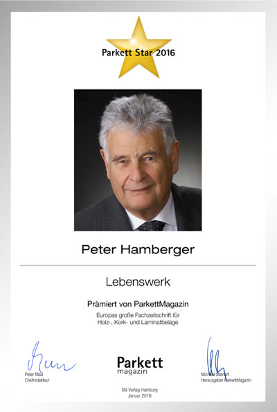 Peter Hamberger-Bettenfachhändler Urkunde Peter Hamberger