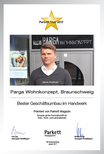 Parga Wohnkonzept-Bettenfachhändler Urkunde Parga Wohnkonzept