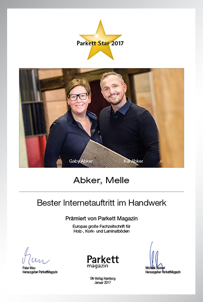 Abker-Bettenfachhändler Urkunde Abker