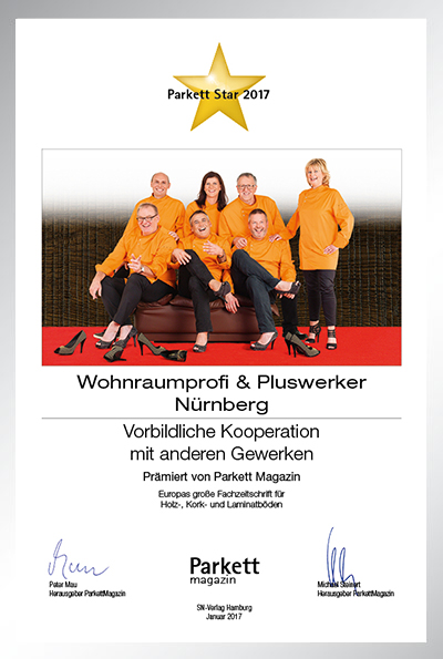Wohnraumprofi Pluswerker-Bettenfachhändler Urkunde Wohnraumprofi Pluswerker