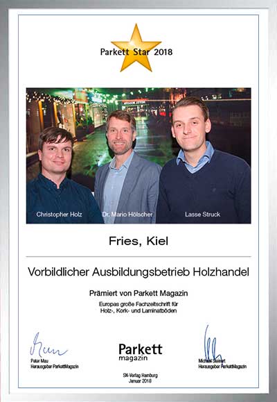Johannes Fries GmbH & Co. KG-Bettenfachhändler Urkunde Johannes Fries GmbH & Co. KG