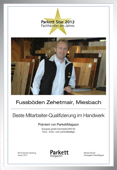 Fussböden Zehetmair-Bettenfachhändler Urkunde Fussböden Zehetmair